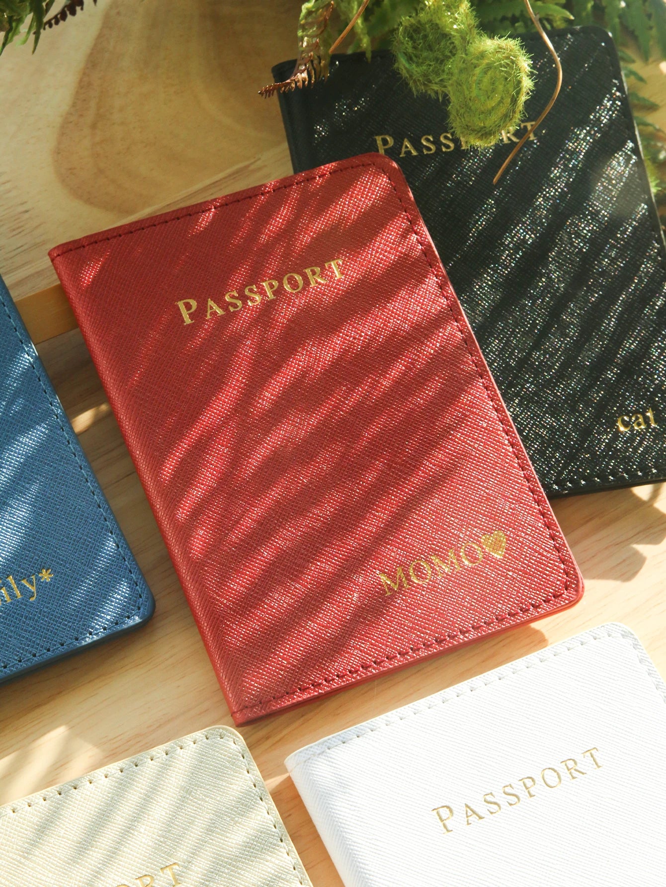 Personalized Passport Holder Customized Hot Stamping Name Passport Customize Letters Cover Passport Holder Travel Wallet