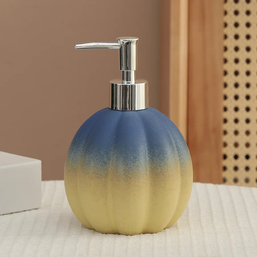 soap dispenser Pumpkin ceramic hand sanitizer bottle shampoo and shower gel press and dispense bottle     decoration   dispenser