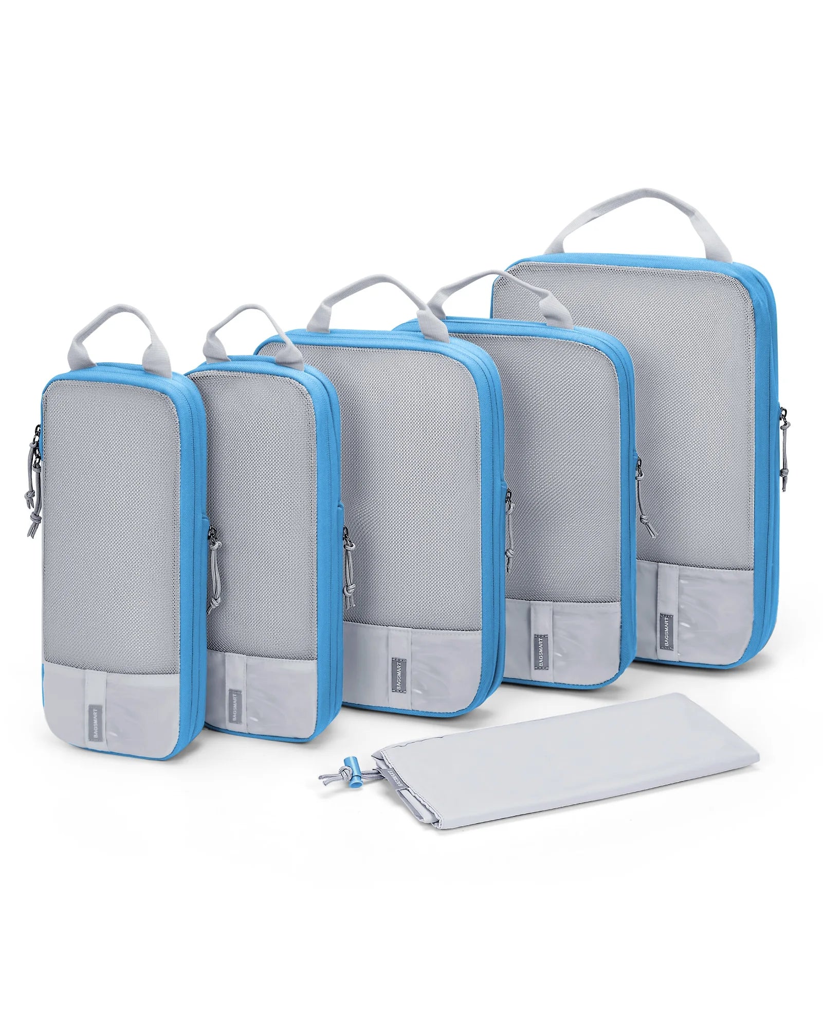 BAGSMART Compression Packing Cubes for Travel - 6/4/2 Set Lightweight Durable Luggage Organizer Bags Travel Essentials
