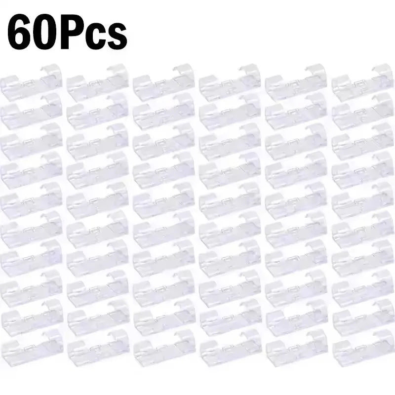 Cable Clips Organizer Drop Wire Holder Cord Management Self-Adhesive Cable Manager Fixed Clamp Wire Winder For Home Office Car