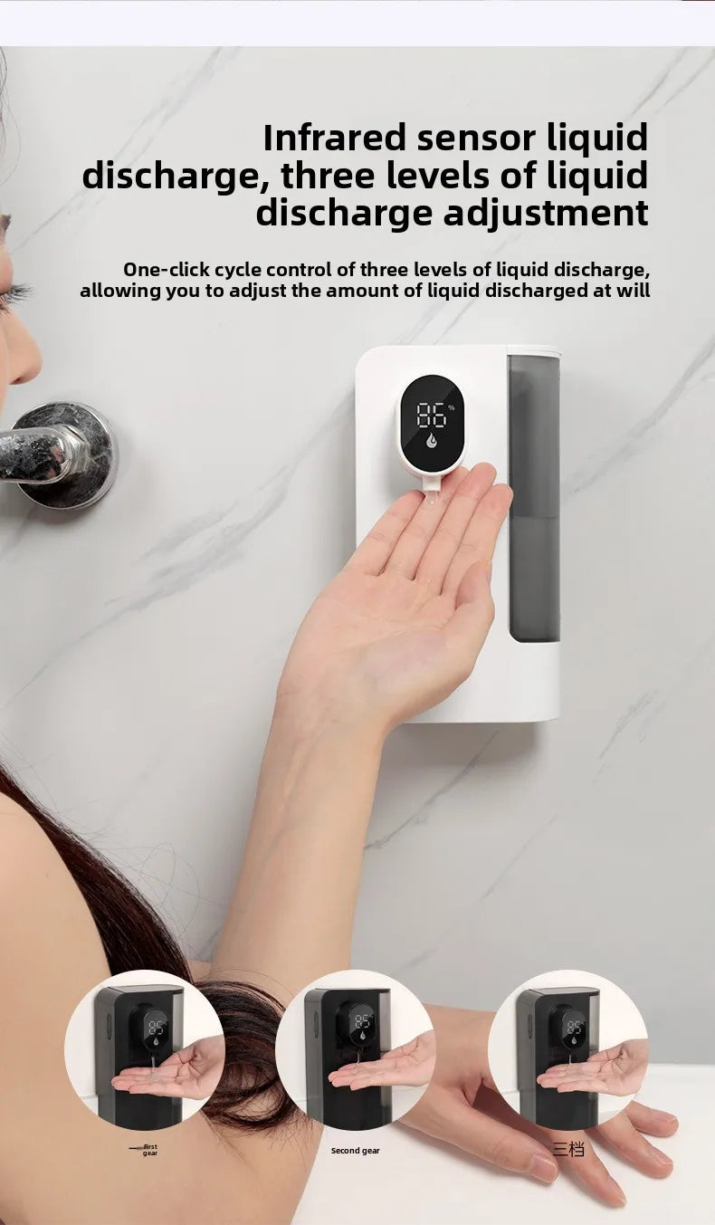 Automatic Sensor Dispenser Hand Sanitizer Dispenser Kitchen Soap Dispenser Wall-mounted Hand Sanitizer Soap Feeder