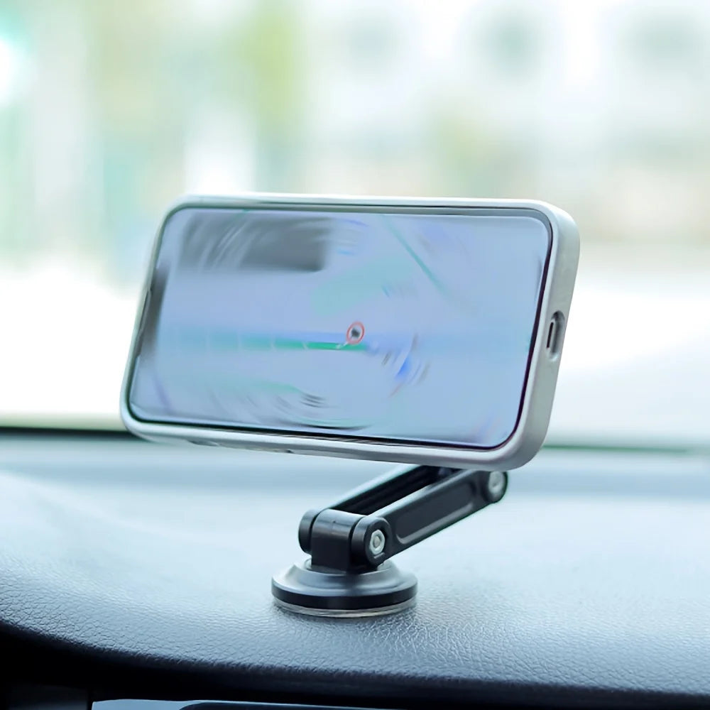 1 Universal Car Phone Holder, Magnetic Wall Mount, Rotating Design, Waterproof PC Material, Compatible with All Smartphones.
