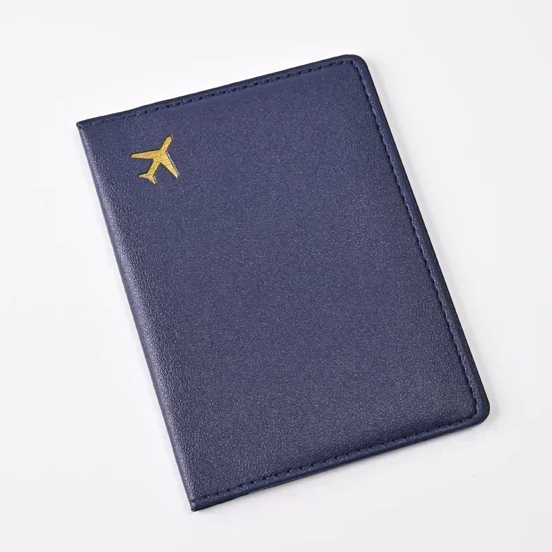 Passport Covers Travel Wallet Id Card Holder Fashion Airplane Print Passport Holder Women Men Passport Cover Flight Ticket Clip