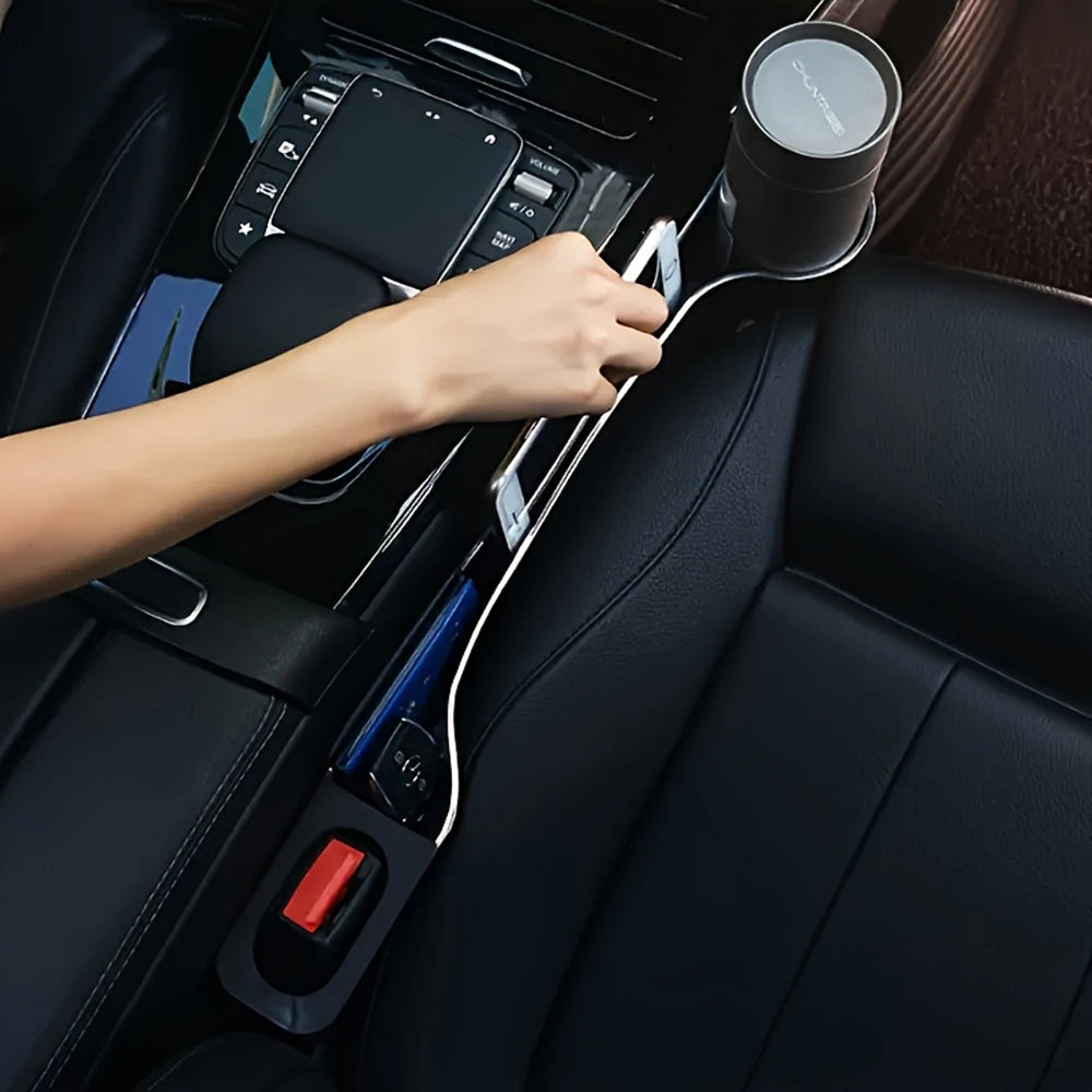 2 Pcs Car Cup Holder Organizer - Multifunctional Storage Box for Front and Rear Seats