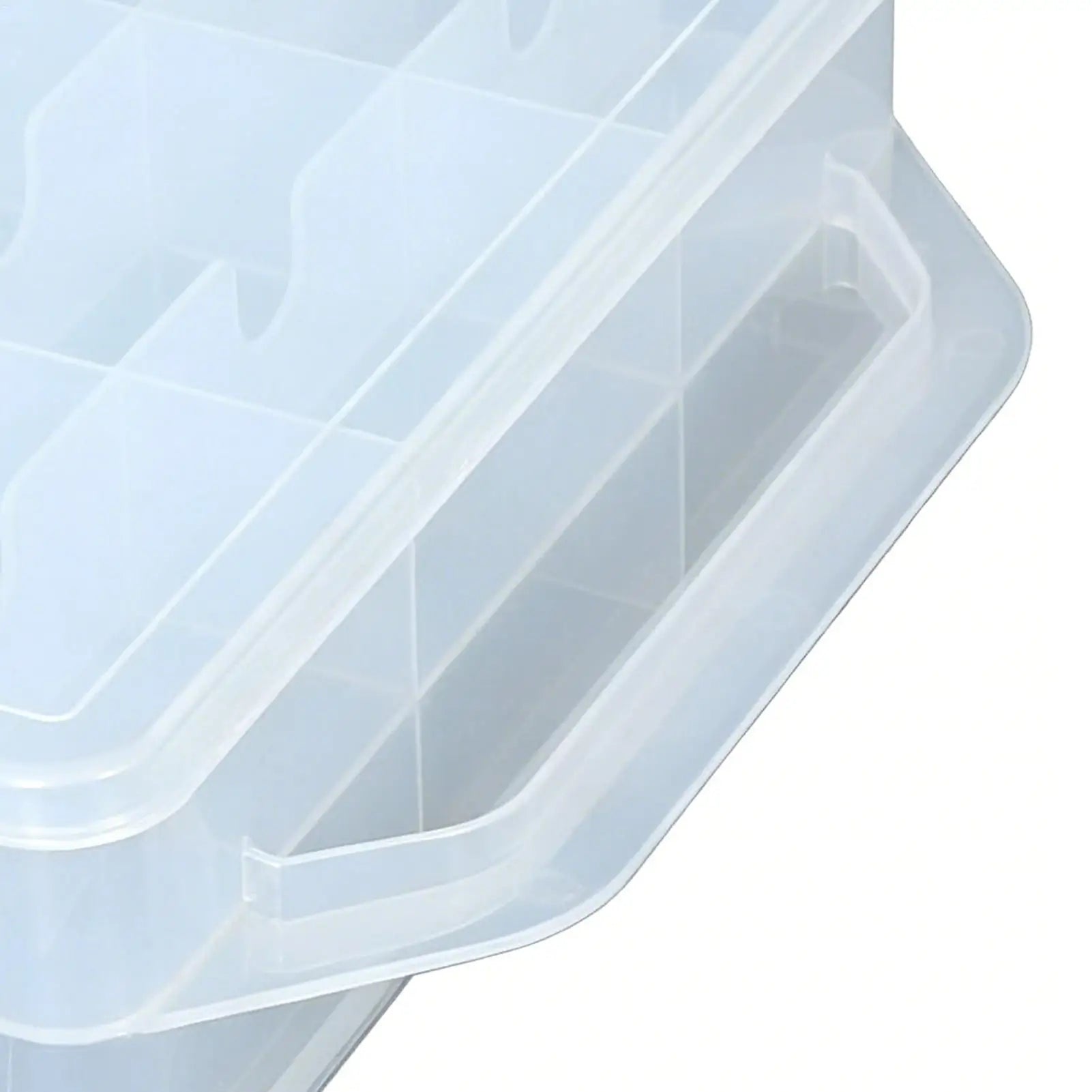 Clear Storage Boxes Double Sided Organizer Case Box With Handle 46 Compartments Clear Box With Lid For Home Office Bedroom