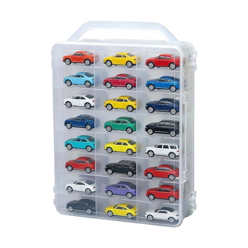 Clear Storage Boxes Double Sided Organizer Case Box With Handle 46 Compartments Clear Box With Lid For Home Office Bedroom