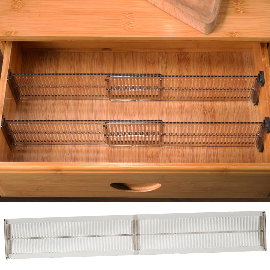 2/4Pcs Adjustable Drawer Organizer Clear Expandable Organizer Household Storage Cabinet Combination DIY Separator for Clothes