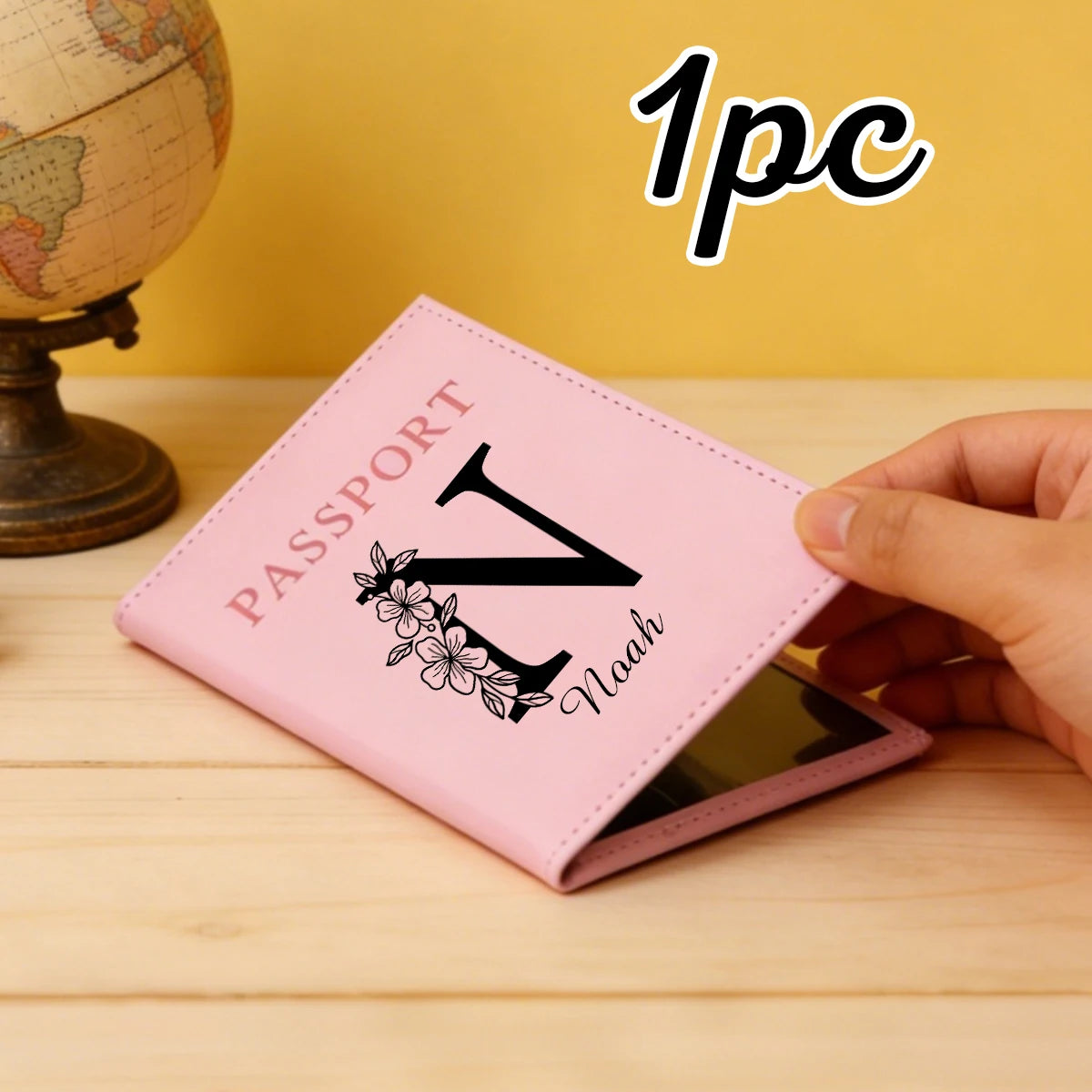 Custom Name Passport Holder For Travel,Personalized Letter Leather Passport Holder,Customized Passport Holder For Travel Women,