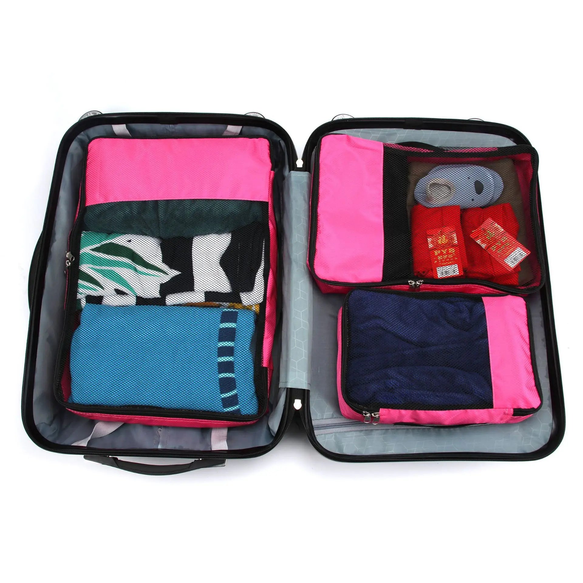 Travel Packing Cubes Luggage Organizer Bags for Suitcase Compression Storage Pouches with Mesh Lightweight Travel Accessories