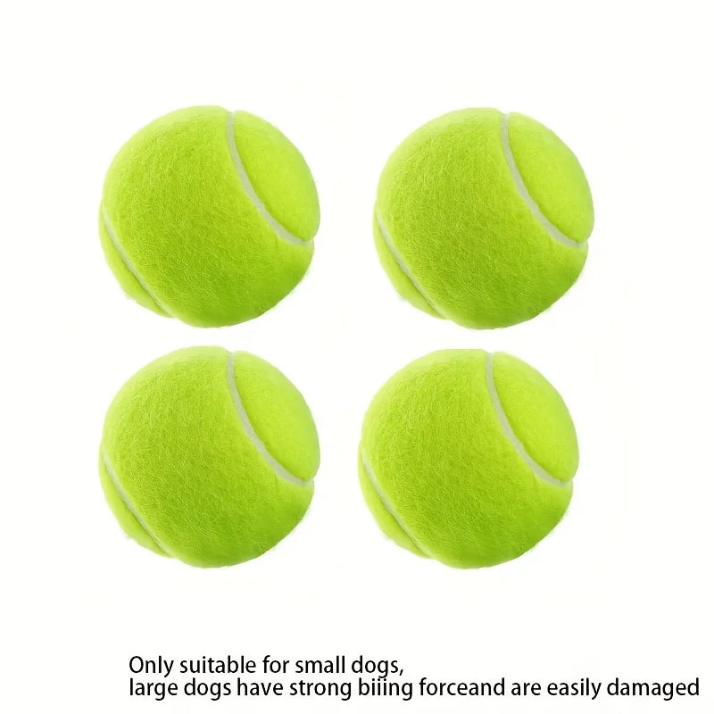 Interactive Dog Rubber Tennis Chew Toy - High Elasticity, Battery-Free, Striped Pattern, for Small Dogs & Outdoor Play Fun