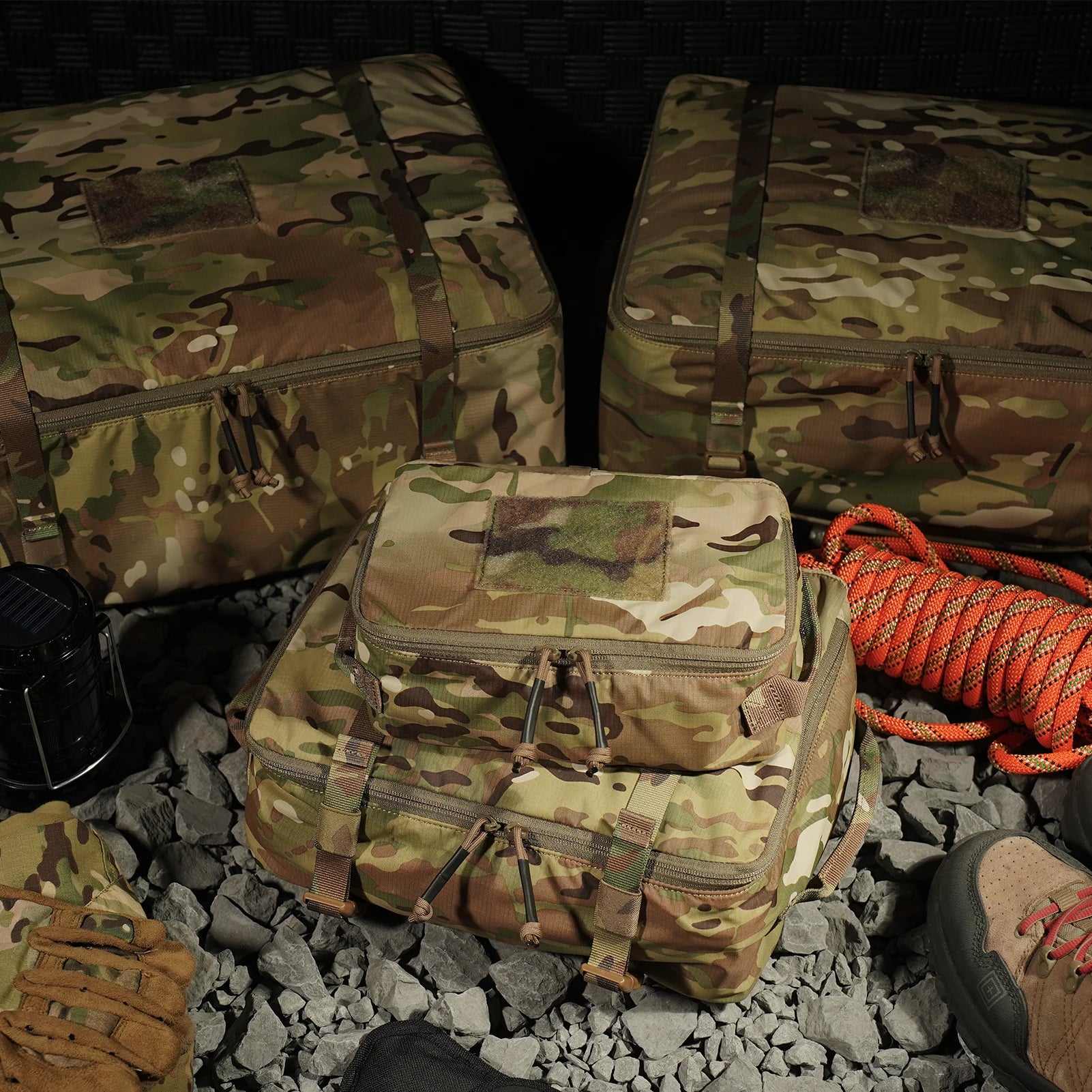 KRYDEX 4pcs Tactical Travel Packing Organizer Packing Cubes 70D Nylon Waterproof Luggage Bags Outdoor Modular Pouch Set