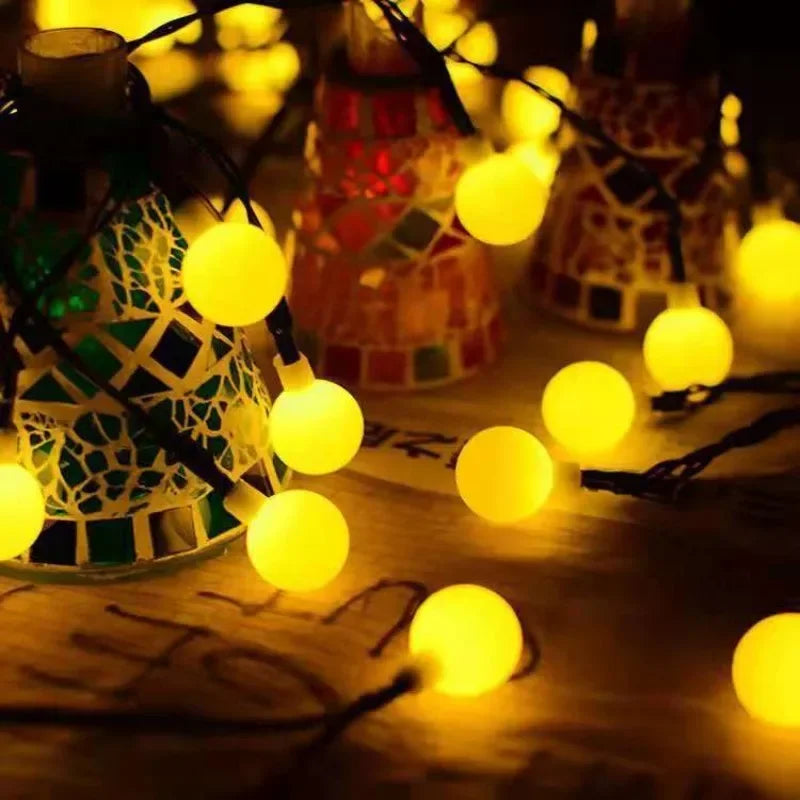 USB/Battery Power LED String Lights Globe String Lights Outdoor Waterproof Lamp Garden Wedding Ball Fairy Lights Christmas Decor