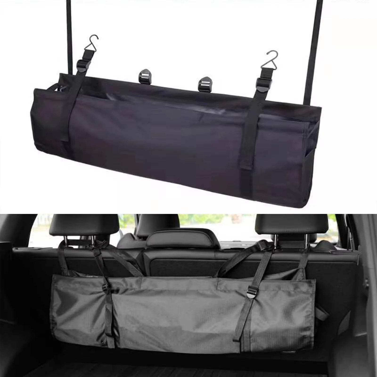 KEBUDIMEI Car Trunk Organizer Oxford Backseat Storage Bag Multi-use Automobile Seat Back Organizers Net Car Interior Accessories