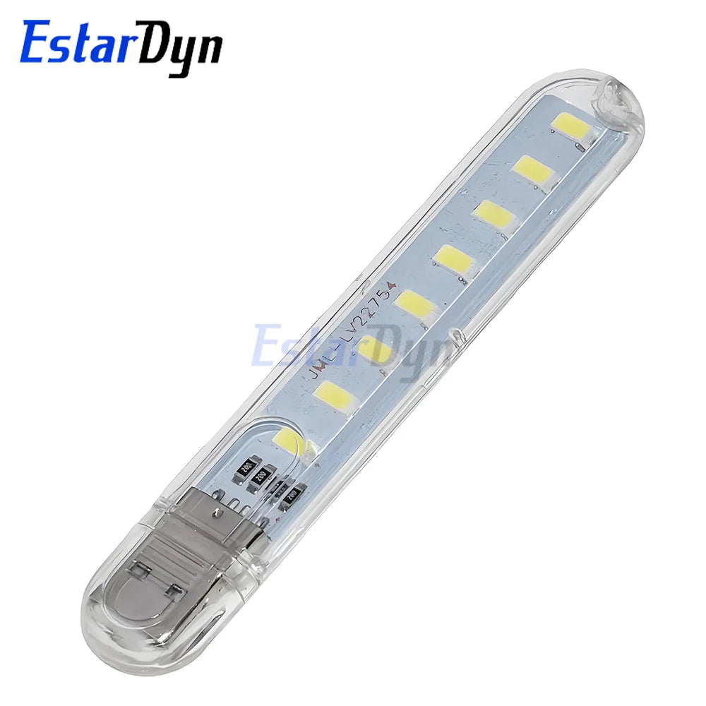 USB LED Lamp 3/8 LED Dimmable Portable Mini Light for Reading Night PC Laptop Desk Camping Power Bank