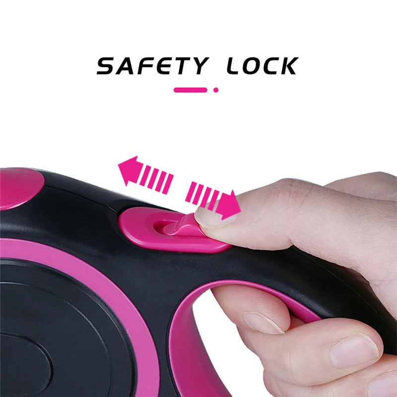 3M 5M 8M Dog Leash Retractable Roulette Long Pet Lead Strong for Small Large Big Dogs Automatic Walking Nylon Durable Rope Stuff