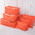 6 PCS Travel Storage Bag Multifunction Packing Cube Bag Travel Kit Set for Women Clothes Tidy Organizer Wardrobe Suitcase Pouch