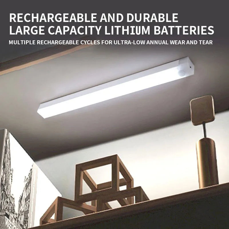 LED Motion Sensor Light Wireless LED Night Light Type C Rechargeable Light Cabinet Wardrobe Lamp Staircase Backlight For Kitchen