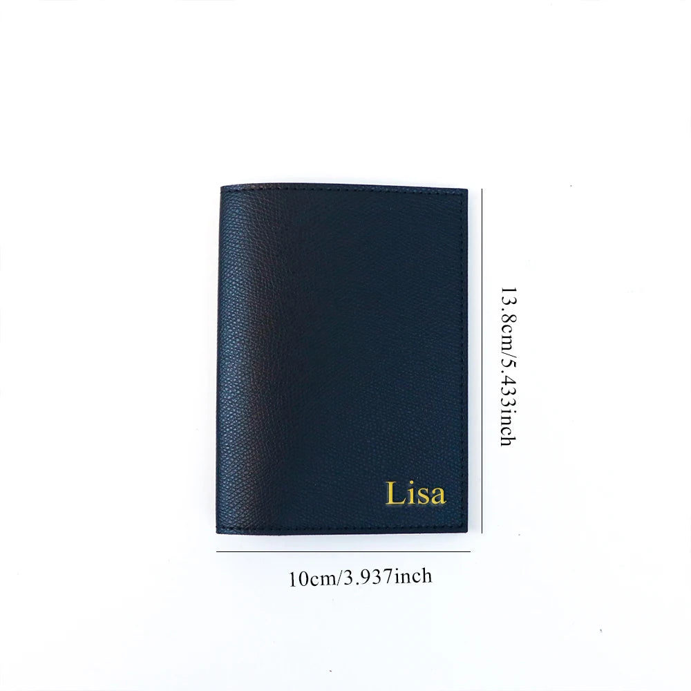 Customized letter passport holder travel document pu leather passport holder, convenient for business travel and commuting