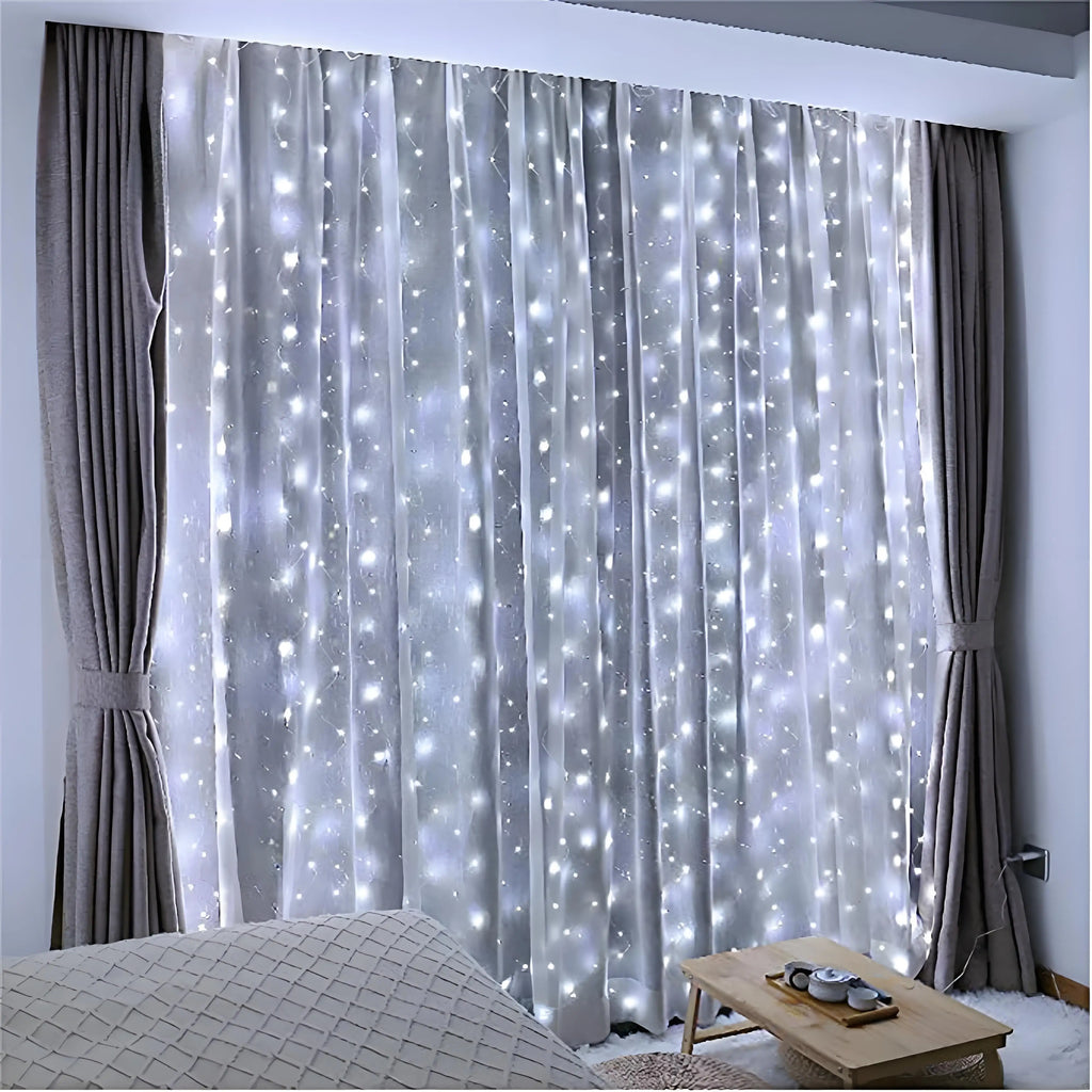 USB LED Curtain Light String, Christmas Room Decoration, Remote Control 8 Function Light Garland ,Wedding Birthday Home Decor