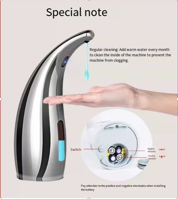 Soap Dispenser 1PC Auto Sensor Touchless Intelligent Hand Wash Dispenser 300ML Dishwashing Liquid Shampoo Tabletop