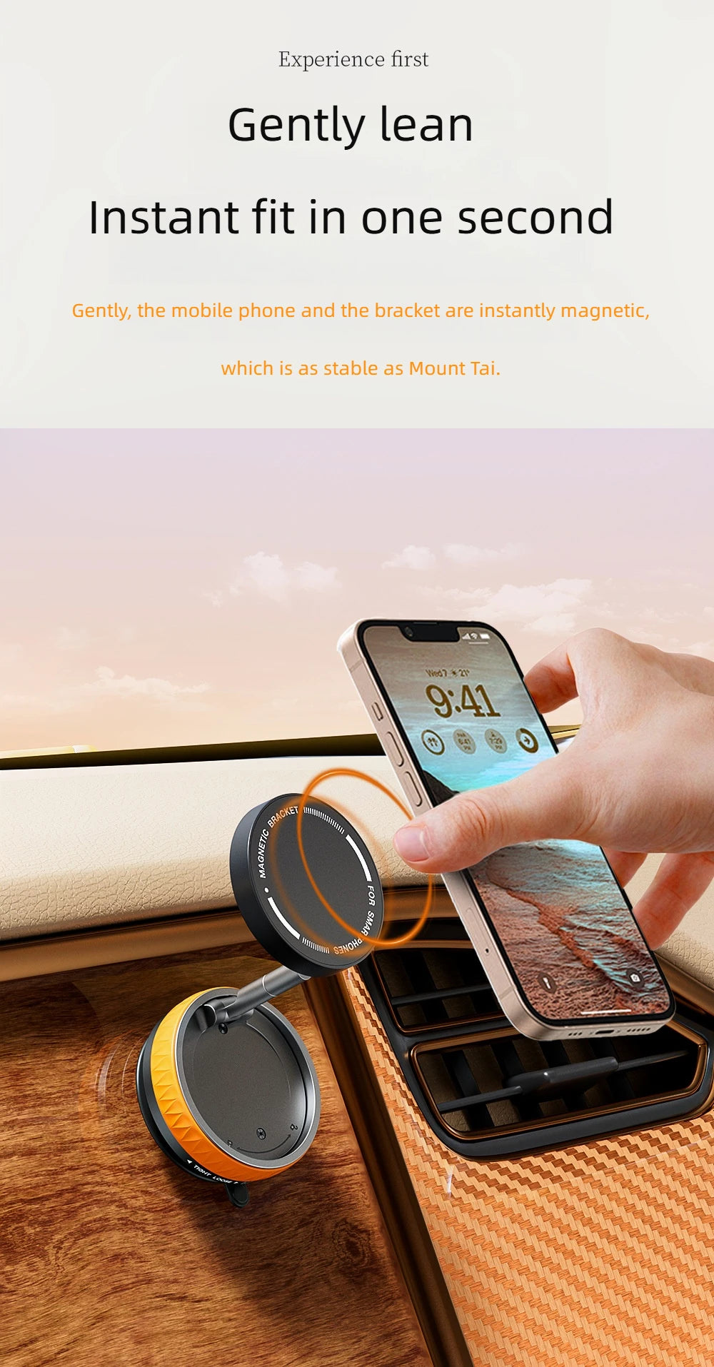 Car Magsafe Phone Holder,360° Adjustable Car Phone Mount,for iPhone and All smartphones,Suitable for your Car/Gym/Mirror/Desktop