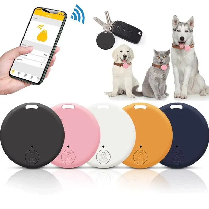 Mini Bluetooth Tracker Smart Anti-Lost with GPS Location Two-Way Alarm APP Control Portable Locator for Keys Wallet Pets Kids