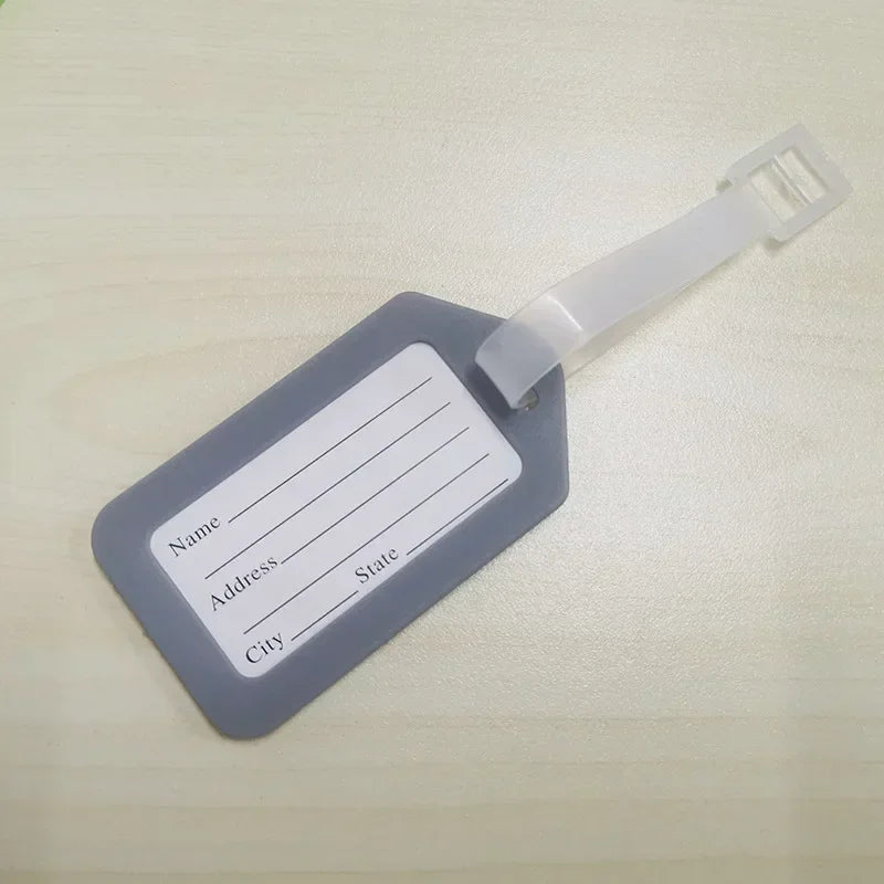 Plastic Luggage Tags, Suitcase Label, Travel Accessories, Luggage Bag Tag, Name Address ID Label, Baggage Holder, 5Pcs