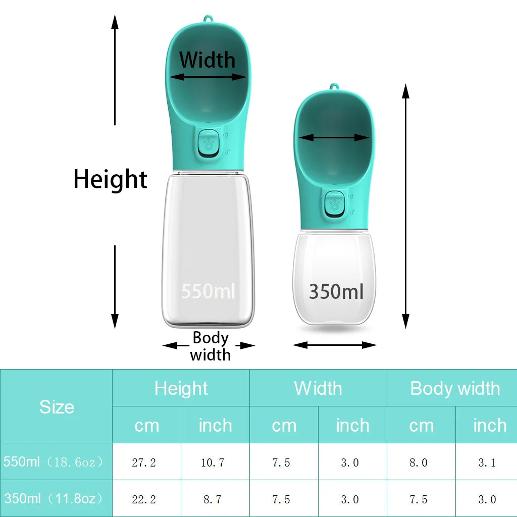 Outdoor Portable Pet Water Bottle Leakproof Large Capacity Dog Travel Drinking Water Feeder for Puppy Cats Pets Pug Accessories