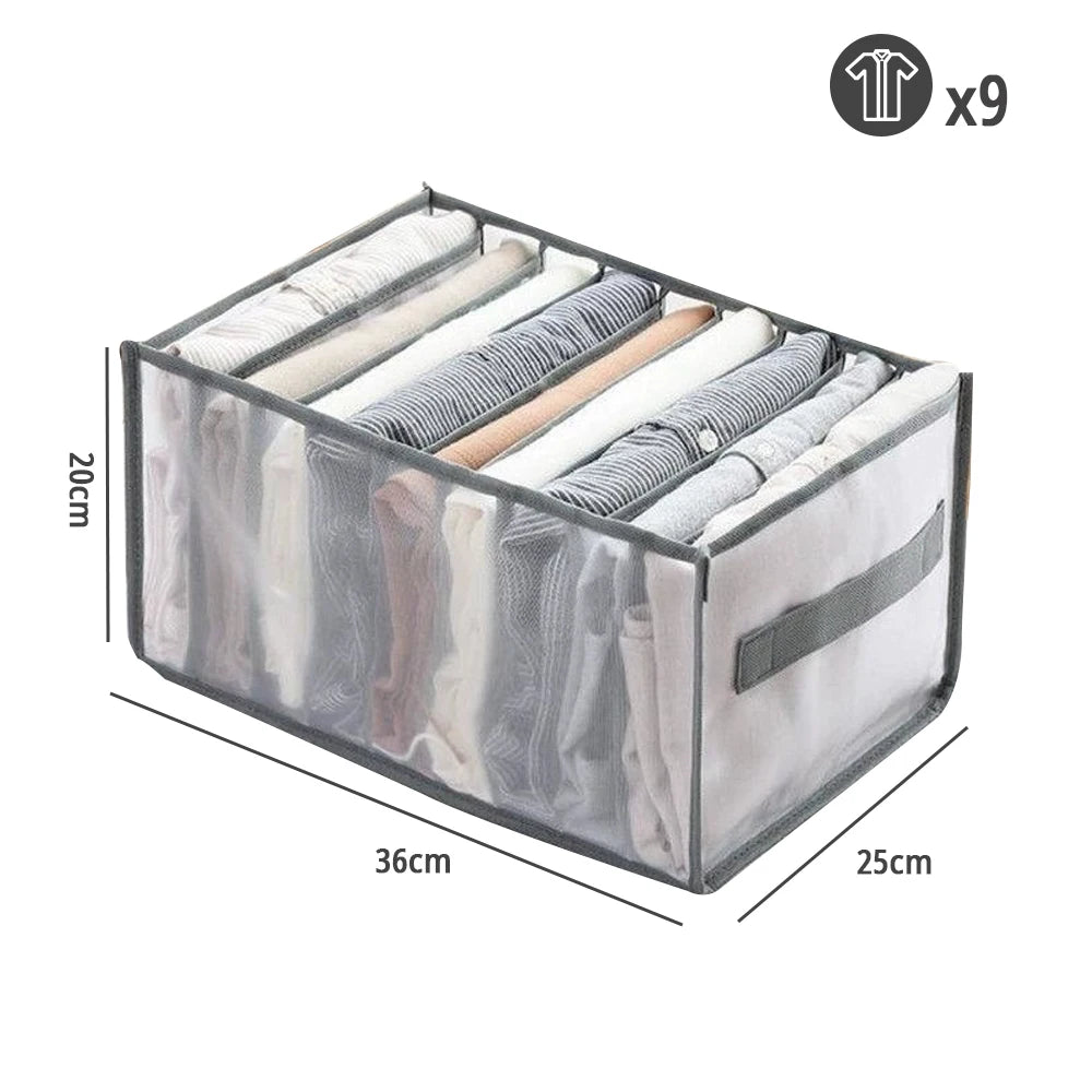 Drawers Organizer for Underwear Bra Socks Pants Jeans Storage Box Wardrobe Clothes Organizer Cabinet T-Shirt Organizers storage