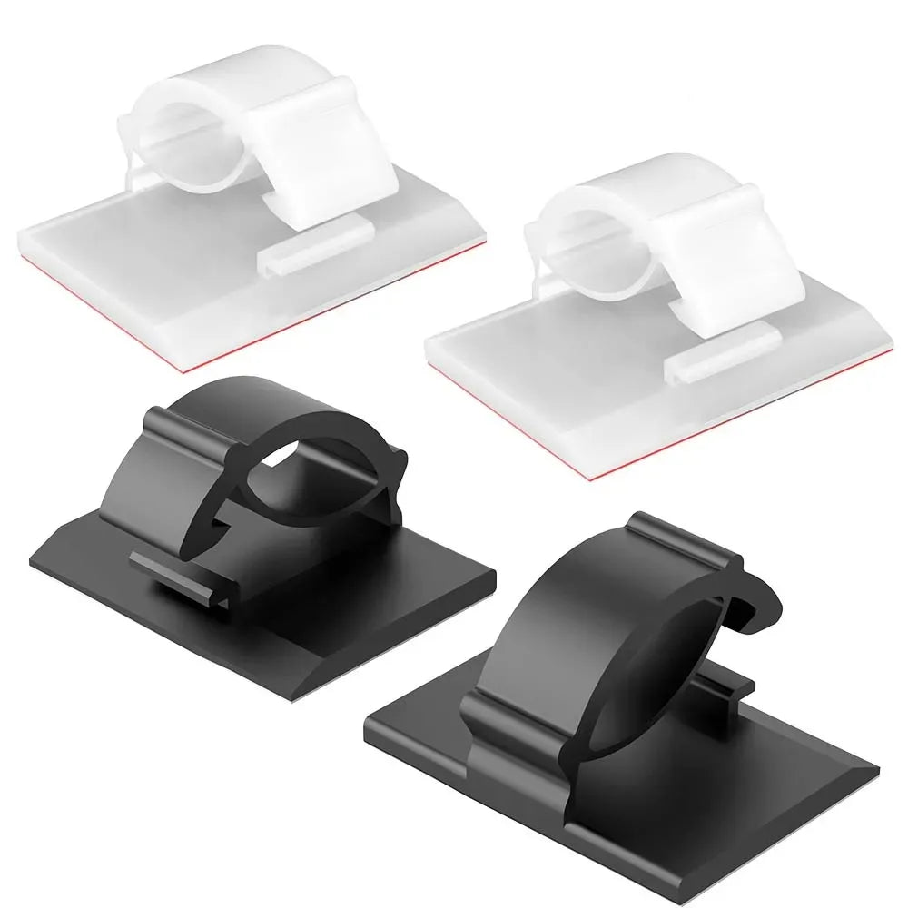 Cable Organizer Clips 30-90pcs Cord Holder Desktop Wire Manager USB Charging Data Line Bobbin Winder Cable Management