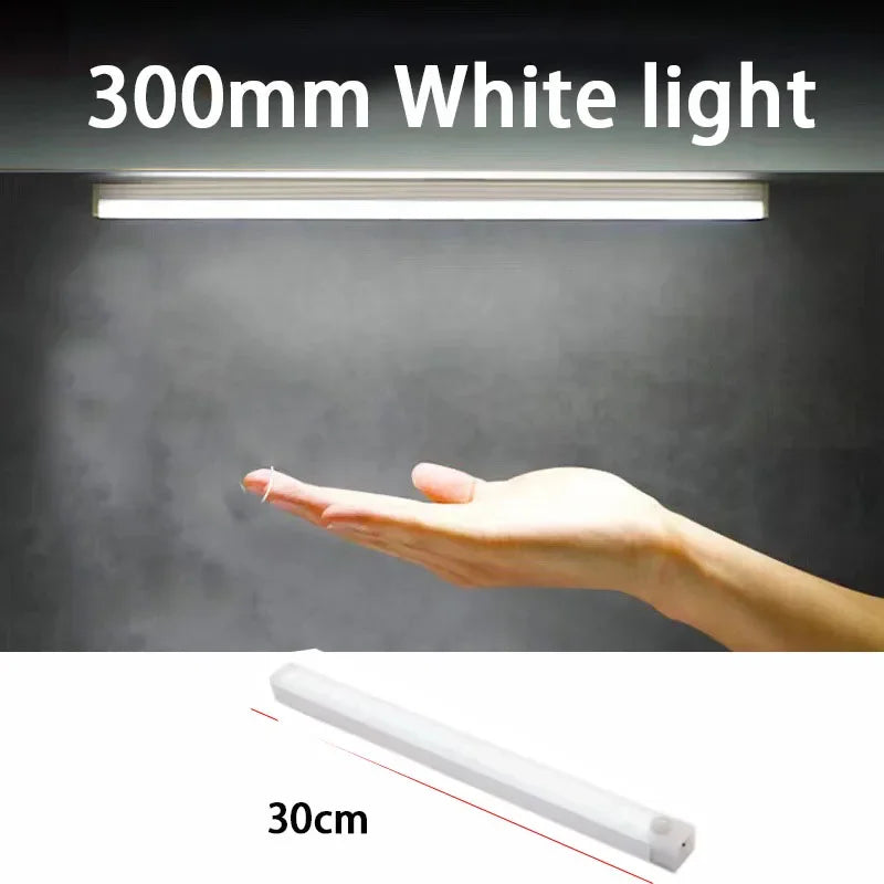 LED Motion Sensor Light Wireless LED Night Light Type C Rechargeable Light Cabinet Wardrobe Lamp Staircase Backlight For Kitchen