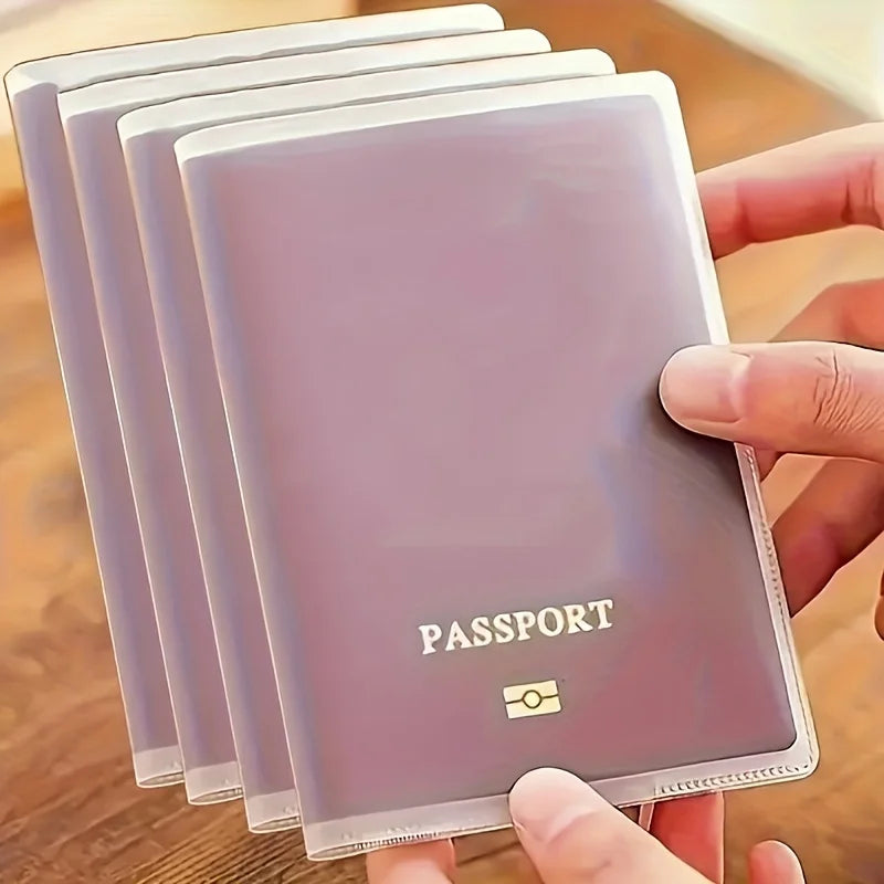 [Passport Holder] 2/4pcs Durable Passport Holder with Multi-Card Slots, Scratch-Resistant Document Protector - Transparent