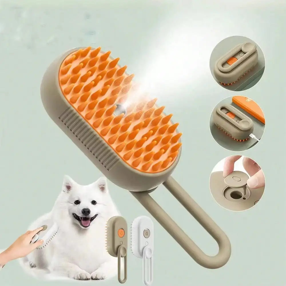 1pcs Steam Pet Brush 3-in-1 Massage Dog Steamy Brush Spray Beauty Tangled and Loose Hair Removal Cats Grooming Comb Dogs