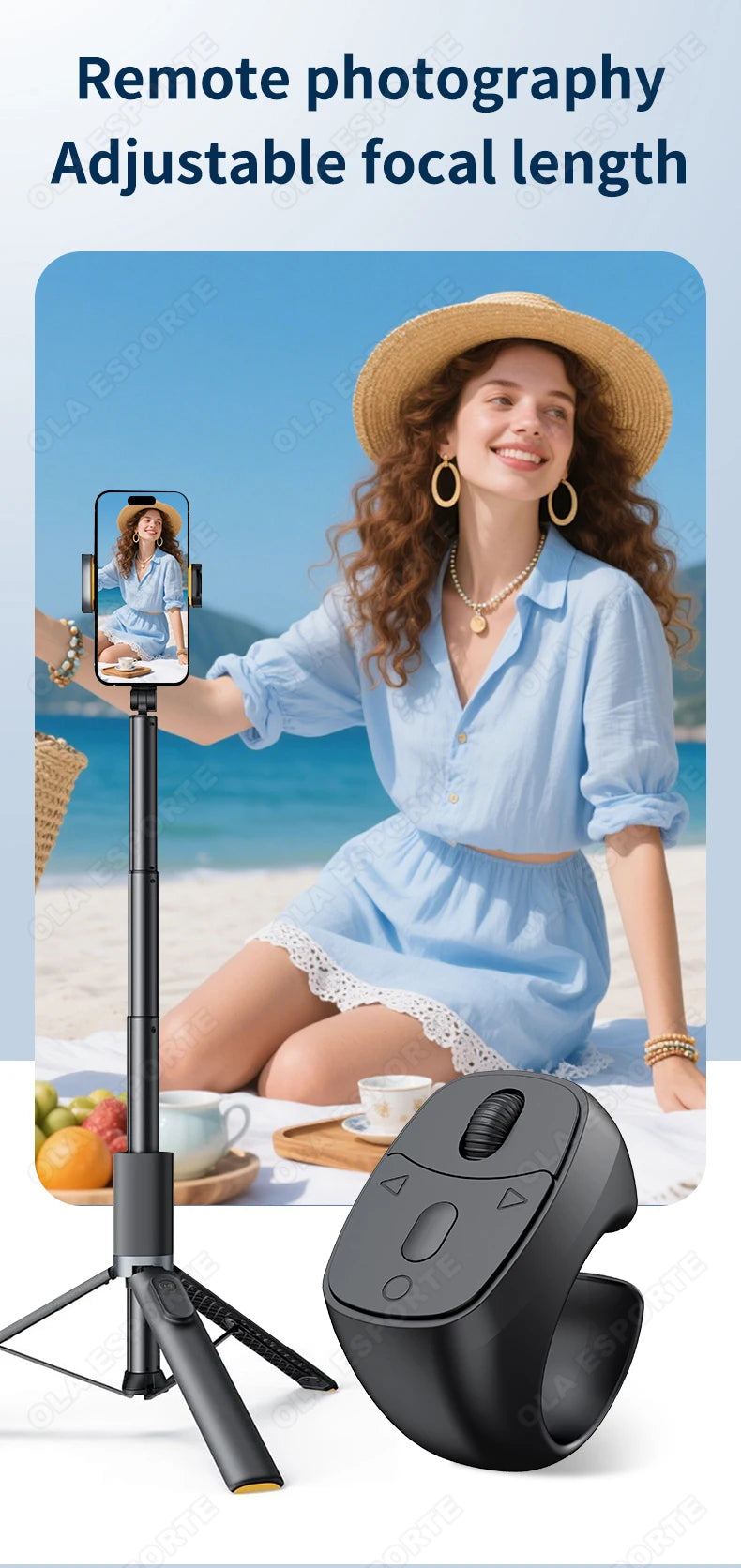 New Bluetooth Remote Control Touch Screen Page Turner Camera Video Recording Music Control For iPad iPhone Remote Scrolling Ring
