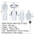550ml Portable Pet Water Bottle Collapsible Silicone Dog Cat Travel Mug Outdoor Walking Drinking Dispenser Cup Puppy Supplies