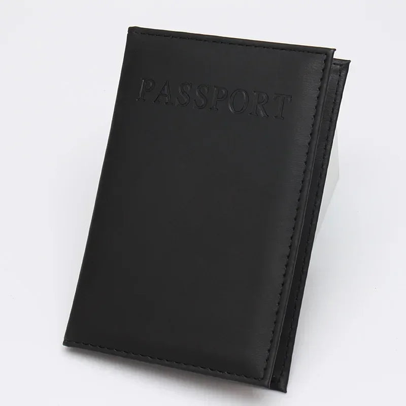 High Quality English PU Leather Passport Covers Document Cover Travel Passport Holder ID Card Passport Holder Travel Acceessory