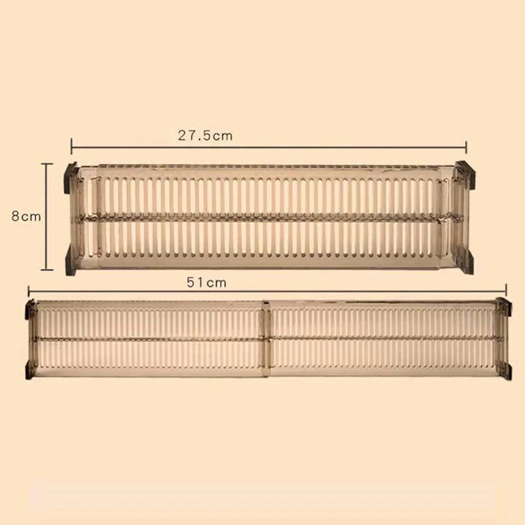 2/4Pcs Adjustable Drawer Organizer Clear Expandable Organizer Household Storage Cabinet Combination DIY Separator for Clothes