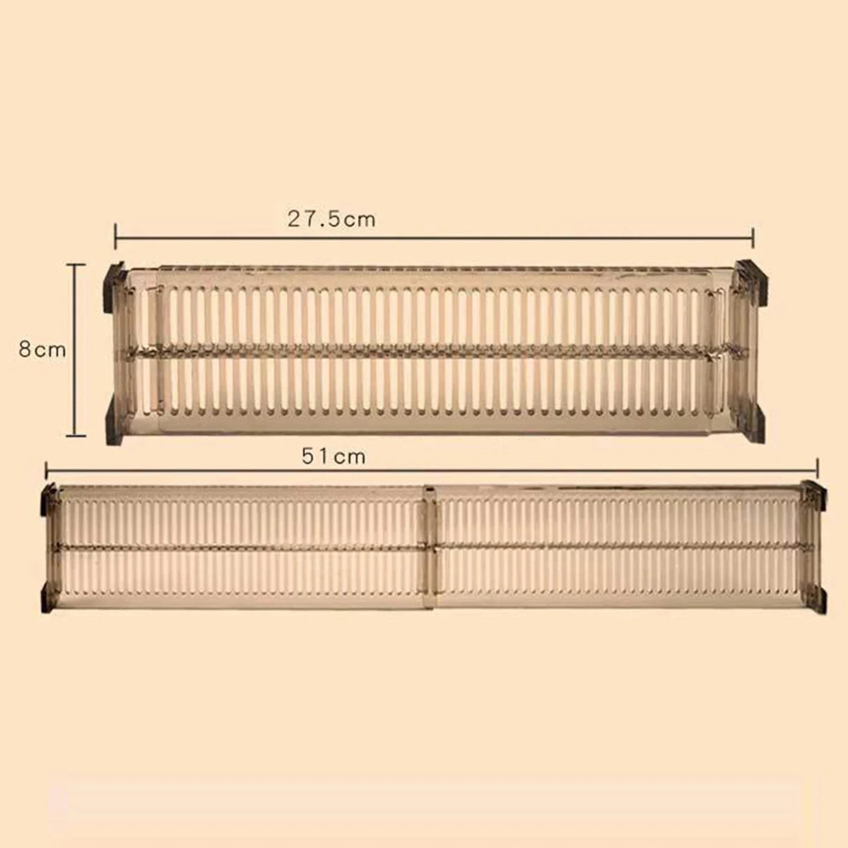 2/4Pcs Adjustable Drawer Organizer Clear Expandable Organizer Household Storage Cabinet Combination DIY Separator for Clothes