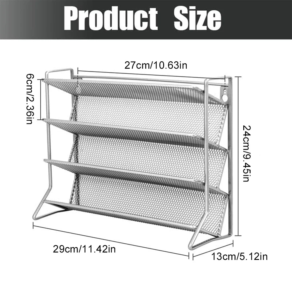 Kitchen Cabinet Organizer Shelf – Wall Mounted 4-Tier Spice Rack for Countertop, Cupboard & Pantry, 1PC